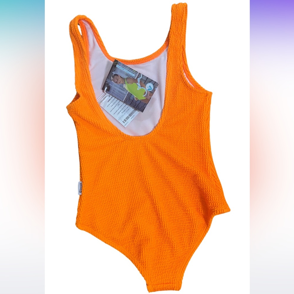 New Girl’s Size 7 One Piece Swimsuit - Picture 2 of 3